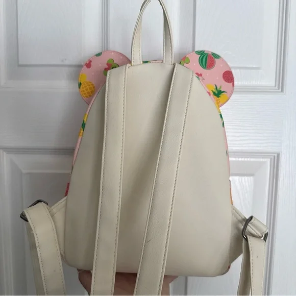 Loungefly Disney Mickey Mouse Ears Fruit All Over Print Figural Mini Backpack - Picture 2 of 9